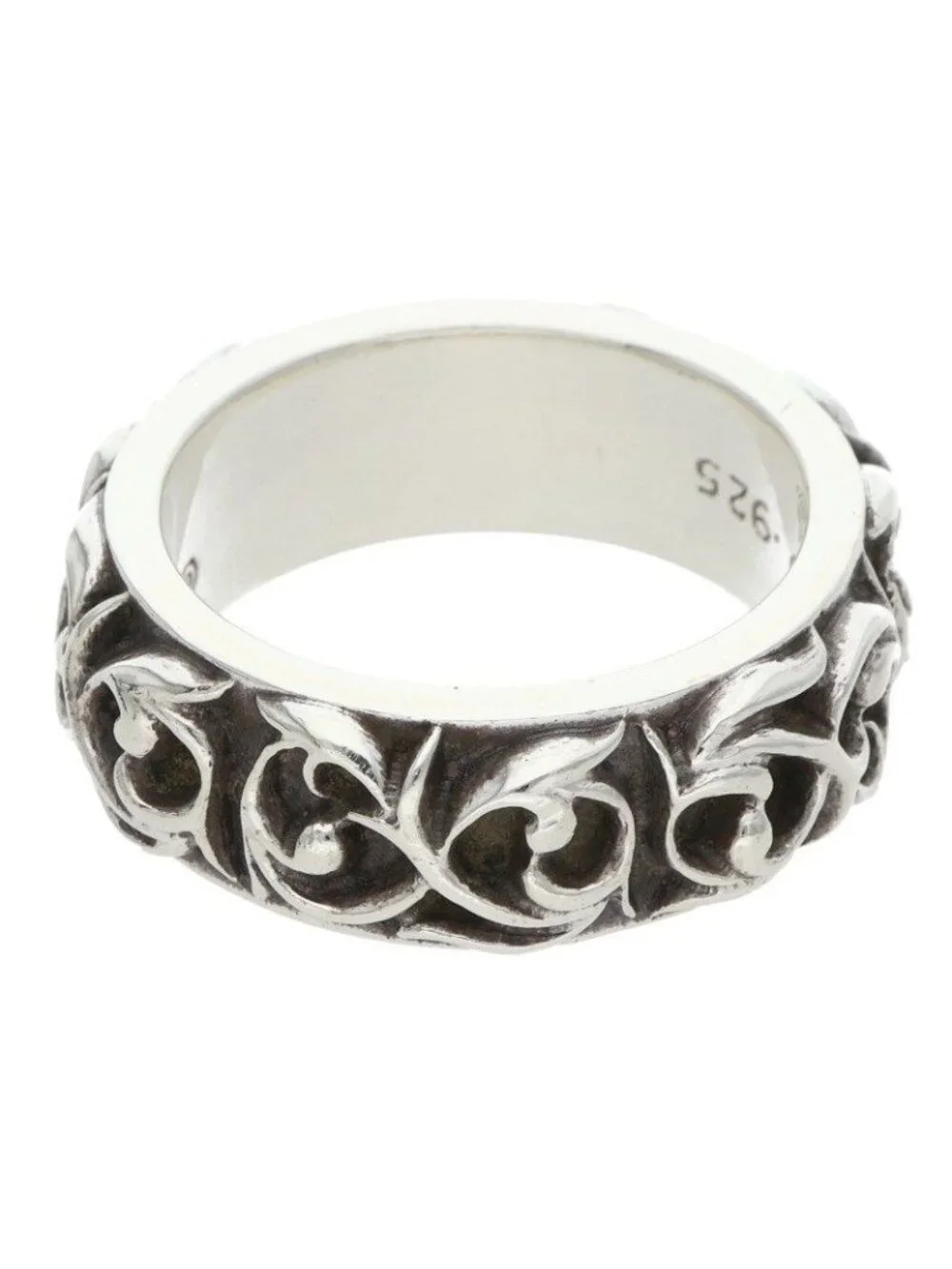 Chrome Hearts Etrnity Vine Band Eternity Silver Ring
